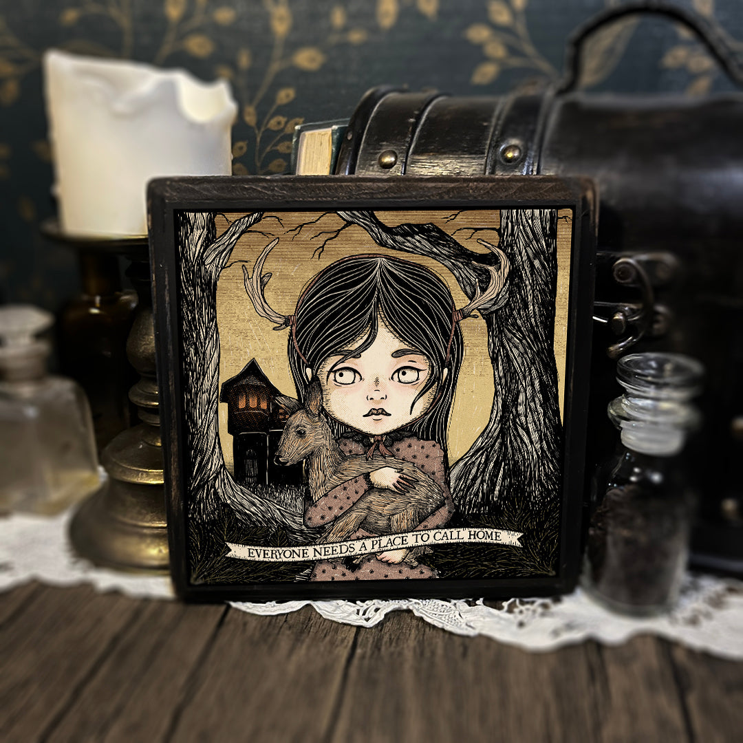 Deer Antler Orphan (wood print)