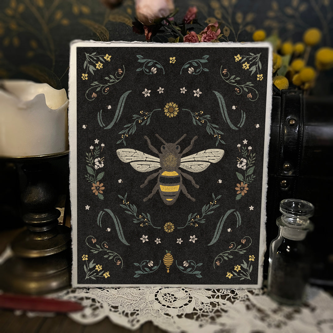 cottagecore bee print