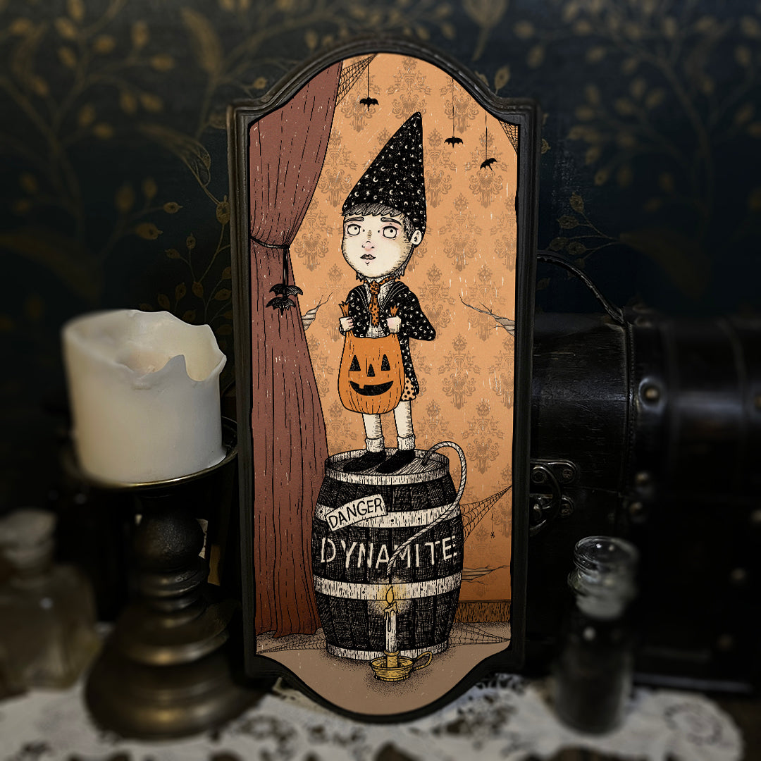 The Dynamite Boy (wood print)