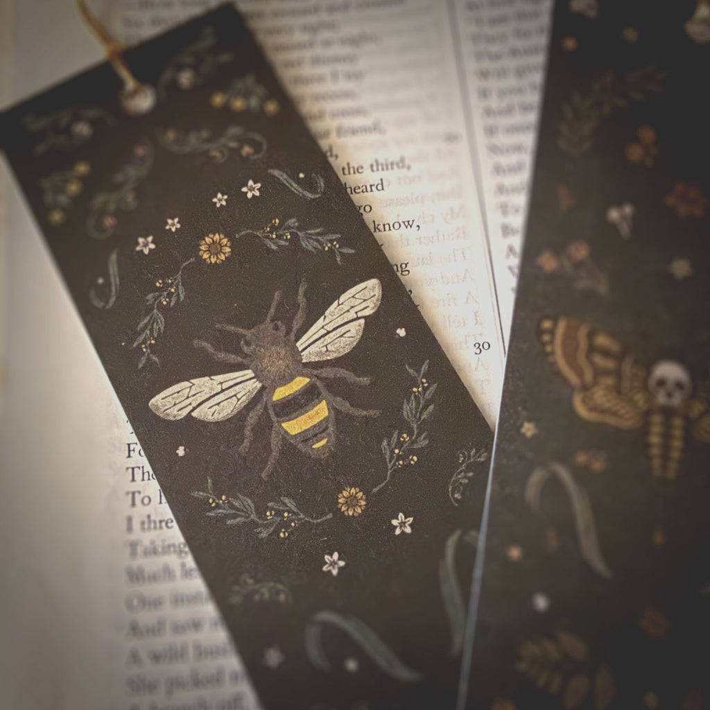 Haunted Abode Moth & Bee Bookmarks