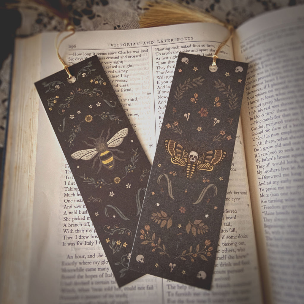 Haunted Abode Moth & Bee Bookmarks