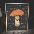 Pumpkin Cap Mushroom Print (Deckle)