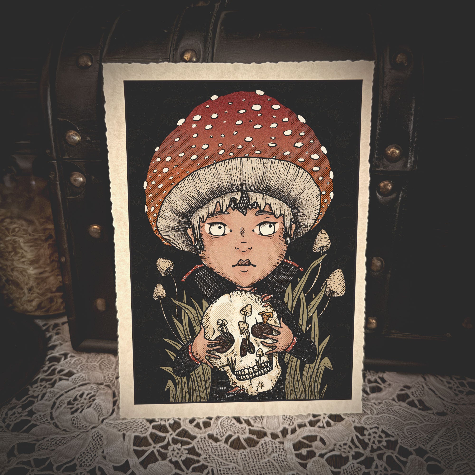 Mushroom Amanita Orphan (Deckle)