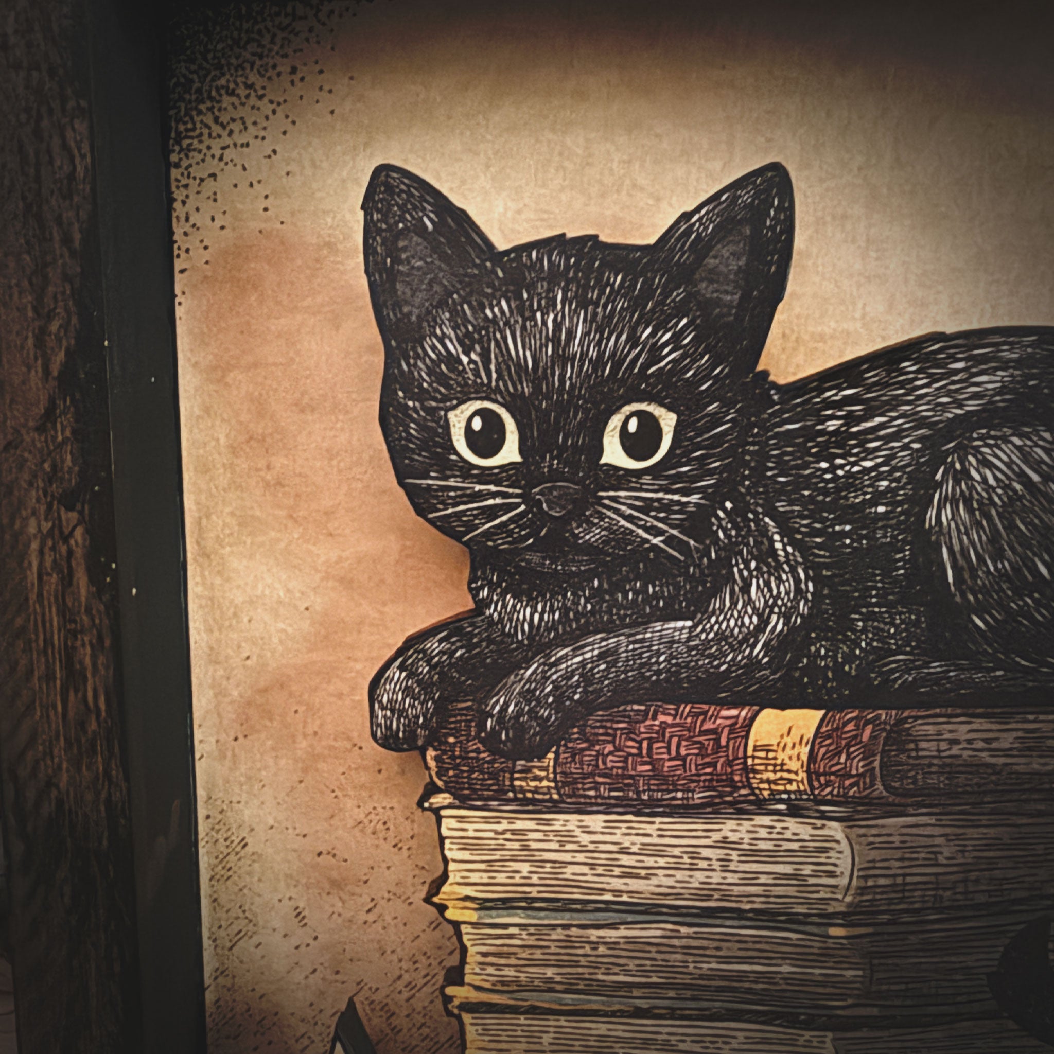 Books, Bones & Black Cats - Shadowbox (Artist Proof)