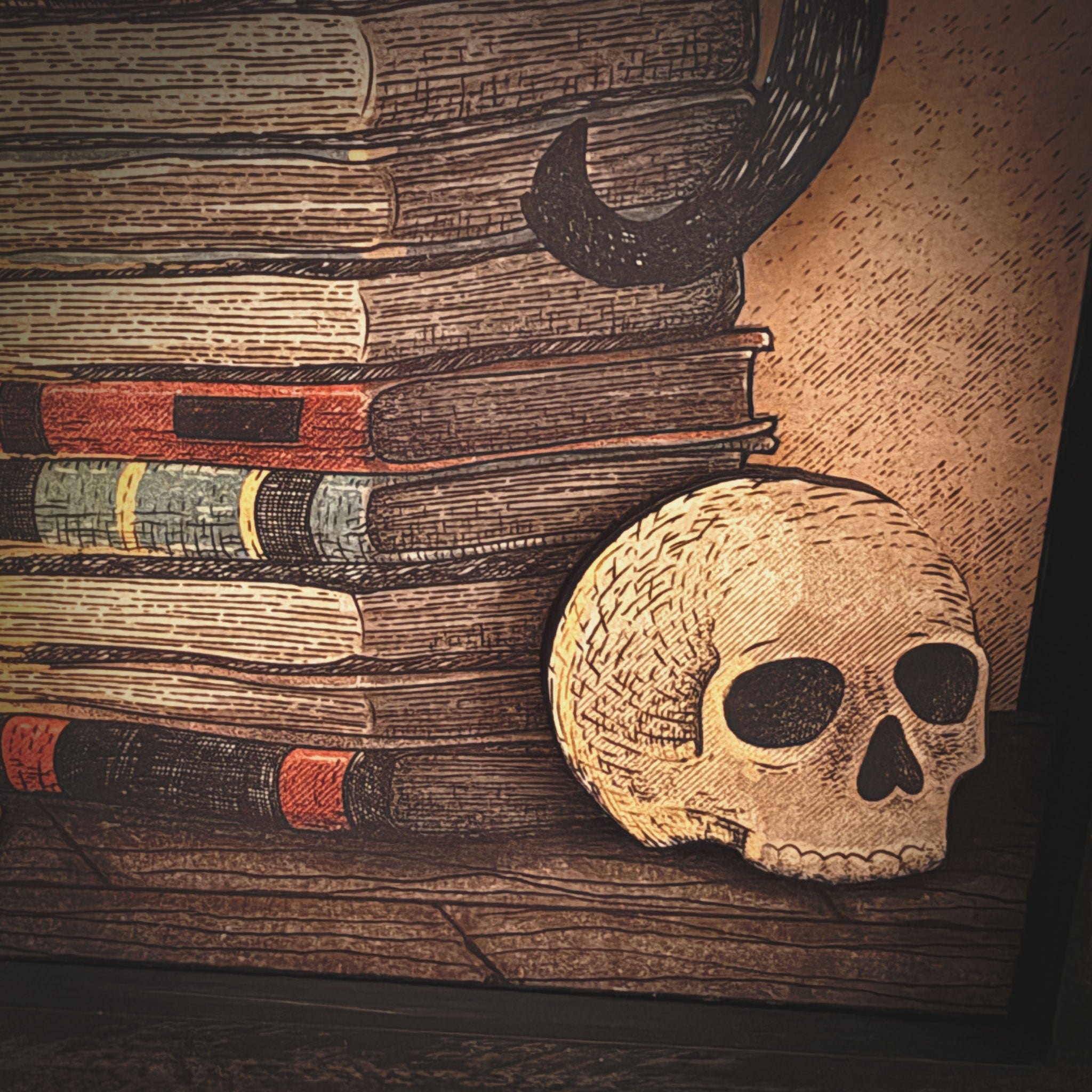 Books, Bones & Black Cats - Shadowbox (Artist Proof)