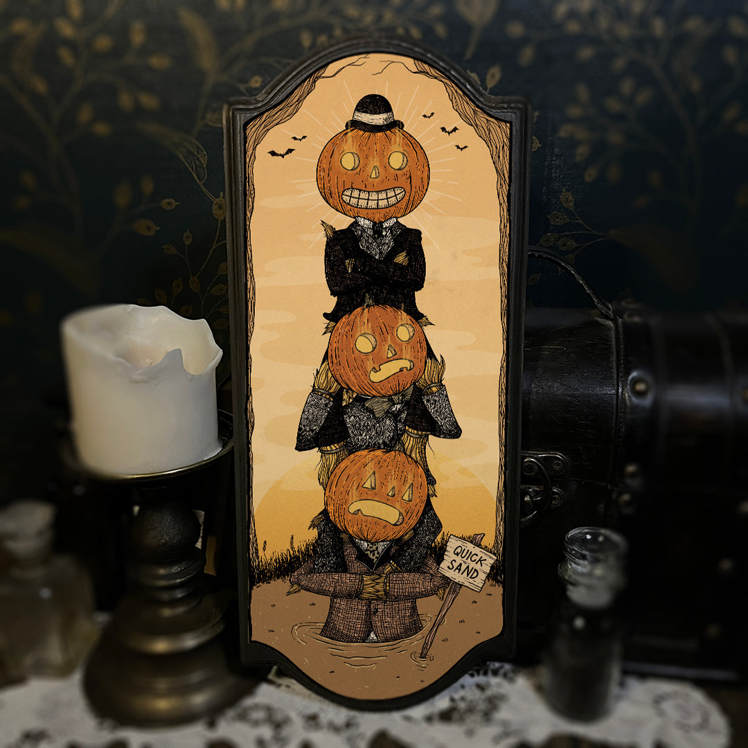 Pumpkin Trio (wood print)